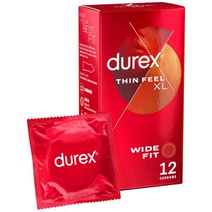 Durex Thin Feel XL Condoms, Pack of 12 Durex Thin Feel XL Condoms, Pack of 12