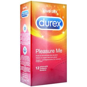 Durex Pleasure Me Ribbed and Dotted Condoms (Pack of 12),Clear Durex Pleasure Me Ribbed and Dotted Condoms (Pack of 12),Clear