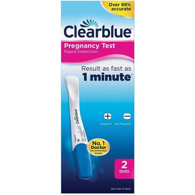 Clearblue Brand Rapid Detection Pregnancy Test - Results in 1 Minute Clearblue Brand Rapid Detection Pregnancy Test - Results in 1 Minute