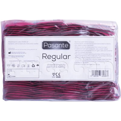 144 x Pasante Regular Condoms Comfort Feeling Nominal 54mm Width CE Kite 144 x Pasante Regular Condoms Comfort Feeling Nominal 54mm Width CE Kite