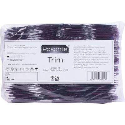 144 x Pasante Trim Condoms Closer Fit Small Snug Size Condoms Wholesale 144 x Pasante Trim Condoms Closer Fit Small Snug Size Condoms Wholesale