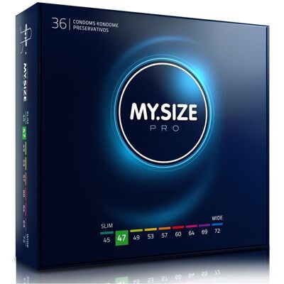MY SIZE PRO Condoms 47 mm, 36 Units – Ultra-Thin (0.05–0.06 mm), Vegan, Low Late MY SIZE PRO Condoms 47 mm, 36 Units – Ultra-Thin (0.05–0.06 mm), Vegan, Low Late