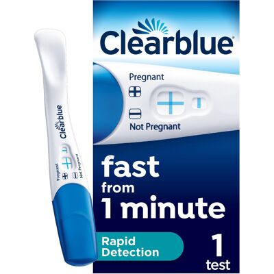 Clearblue Pregnancy Test, Rapid Detection, Result As Fast As 1 Minute, 1 Test, E Clearblue Pregnancy Test, Rapid Detection, Result As Fast As 1 Minute, 1 Test, E