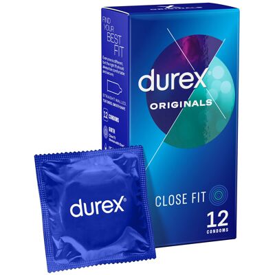 Durex Originals Close Fit Condoms for Comfort and Confidence, Transparent, Pack Durex Originals Close Fit Condoms for Comfort and Confidence, Transparent, Pack