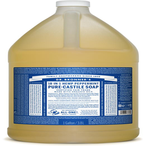 Dr Bronner's Dr Bronner Peppermint Pure-castile Liquid Soap 3.79 Litre Dr Bronner's Dr Bronner Peppermint Pure-castile Liquid Soap 3.79 Litre