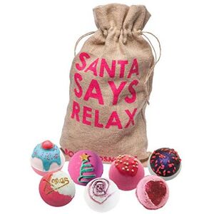 Bomb Cosmetics Santa Says Relax Handmade Hessian Sack Bath Blaster Gift Pack, Co Bomb Cosmetics Santa Says Relax Handmade Hessian Sack Bath Blaster Gift Pack, Co