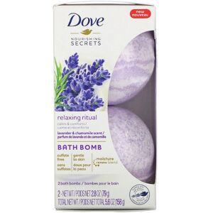 Dove, Nourishing Secrets, 2 Bath Bombs, Lavender and Chamomile Scent Dove, Nourishing Secrets, 2 Bath Bombs, Lavender and Chamomile Scent
