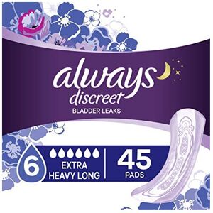 Always Discreet Incontinence & Postpartum Incontinence Pads for Women, Overnight Always Discreet Incontinence & Postpartum Incontinence Pads for Women, Overnight
