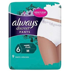 Always Discreet Incontinence Briefs Plus Size M, Single Pack (1 x 9 pcs) Always Discreet Incontinence Briefs Plus Size M, Single Pack (1 x 9 pcs)