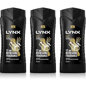Lynx Gold 12H Refreshing Fragrance Shower Gel Bodywash, 3x 500ml Lynx Gold 12H Refreshing Fragrance Shower Gel Bodywash, 3x 500ml