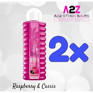 Avon Raspberry & Cassis Scented Bubble Bath 2 x 500ml - Luxurious Foaming Bath B Avon Raspberry & Cassis Scented Bubble Bath 2 x 500ml - Luxurious Foaming Bath B