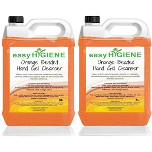 Easy HYGIENE 10L ORANGE Abrasive Beaded Hand Cleaner grit liquid soap HEAVY DUTY 2x 5L Easy HYGIENE 10L ORANGE Abrasive Beaded Hand Cleaner grit liquid soap HEAVY DUTY 2x 5L