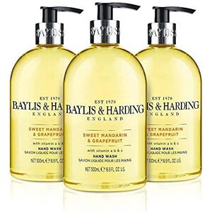 Baylis & Harding Sweet Mandarin and Grapefruit Hand Wash 500 ml Pack of 3 Packaging May Vary Vega Baylis & Harding Sweet Mandarin and Grapefruit Hand Wash 500 ml Pack of 3 Packaging May Vary Vega
