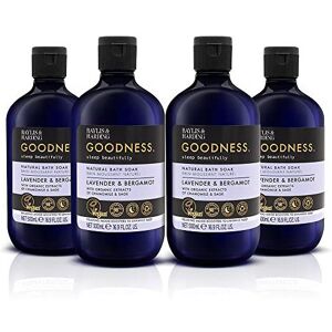Baylis & Harding Goodness Sleep Lavender & Bergamot Sleep Bath Soak, 500ml (Pack of 4) - Vegan Fr Baylis & Harding Goodness Sleep Lavender & Bergamot Sleep Bath Soak, 500ml (Pack of 4) - Vegan Fr