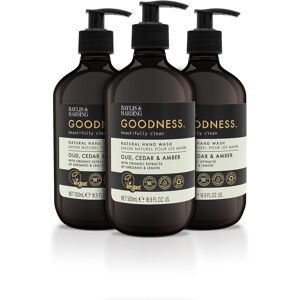 Baylis & Harding Goodness Oud, Cedar and Amber, 500 ml Hand Wash, Pack of 3 Baylis & Harding Goodness Oud, Cedar and Amber, 500 ml Hand Wash, Pack of 3