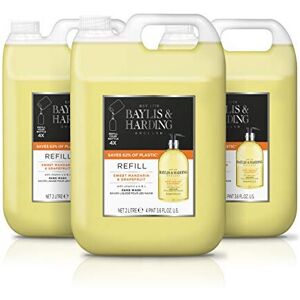 Baylis & Harding Sweet Mandarin and Grapefruit Hand Wash 2 Litre Refill (Pack of 3, total 6 litre Baylis & Harding Sweet Mandarin and Grapefruit Hand Wash 2 Litre Refill (Pack of 3, total 6 litre