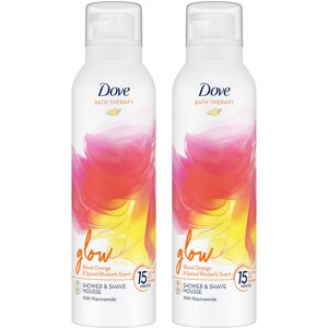 Dove White Glow Shower & Shave Mousse - Supports radiant skin - 2x200ml Dove White Glow Shower & Shave Mousse - Supports radiant skin - 2x200ml