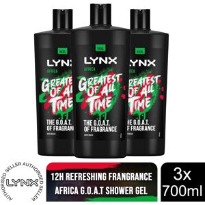 (Africa, 3 Pack) Lynx Shower Gel 700ml, 3 or 6 Pack (Africa, 3 Pack) Lynx Shower Gel 700ml, 3 or 6 Pack