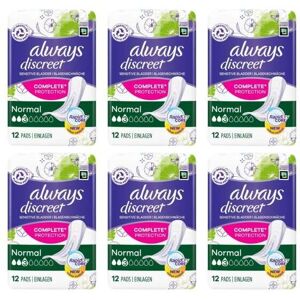Always Discreet Incontinence, Sensitive Bladder, Complete Protection 12 Pads (Pa Always Discreet Incontinence, Sensitive Bladder, Complete Protection 12 Pads (Pa