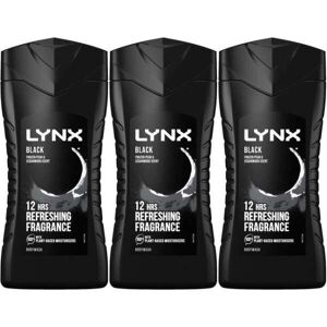 Lynx Black Shower Gel - 250ml (Pack of 3) Lynx Black Shower Gel - 250ml (Pack of 3)