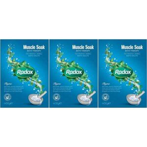 Radox Muscle Soak Bath Salts 400g (Pack of 3) Radox Muscle Soak Bath Salts 400g (Pack of 3)