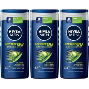 Nivea For Men Energy 2 in 1 Shower Gel 250ml (Pack of 3) Nivea For Men Energy 2 in 1 Shower Gel 250ml (Pack of 3)
