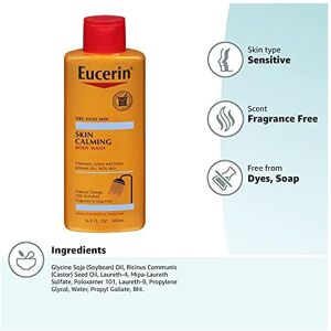 Unbranded Eucerins Skin Calming Body Wash cleanses Clams & prevent dry itchy skin Natural Unbranded Eucerins Skin Calming Body Wash cleanses Clams & prevent dry itchy skin Natural