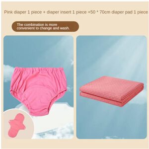 Nobrands (pink set L) Elderly Adult Cloth Diaper Incontinence Underwear Leak-proof Bedwet Nobrands (pink set L) Elderly Adult Cloth Diaper Incontinence Underwear Leak-proof Bedwet