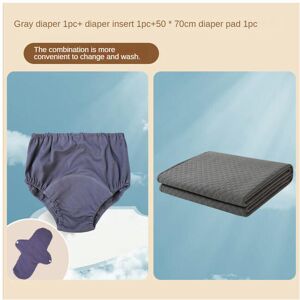 Nobrands (gray set 2XL) Elderly Adult Cloth Diaper Incontinence Underwear Leak-proof Bedw Nobrands (gray set 2XL) Elderly Adult Cloth Diaper Incontinence Underwear Leak-proof Bedw