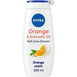 NIVEA Indulgent Moisture Orange Shower Cream 250 ml Pack of 6 Moisturising Showe NIVEA Indulgent Moisture Orange Shower Cream 250 ml Pack of 6 Moisturising Showe