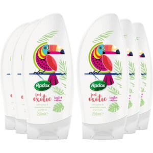 (Buy 6) Radox Feel Exotic Shower Gel 250ml, 3 or 6 Pack (Buy 6) Radox Feel Exotic Shower Gel 250ml, 3 or 6 Pack
