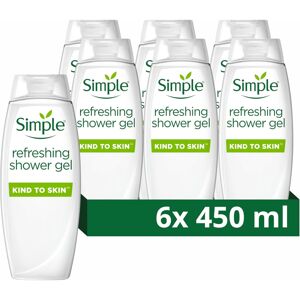 Simple Kind to Skin Refreshing Shower Gel body wash with cucumber extract for se Simple Kind to Skin Refreshing Shower Gel body wash with cucumber extract for se