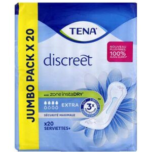 Tena Discreet Extra Towels Pack of 20 Tena Discreet Extra Towels Pack of 20