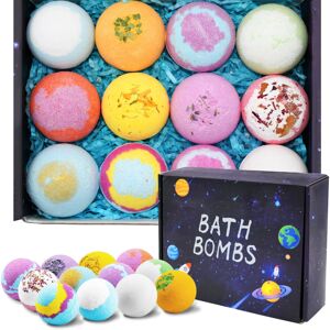 Photken 12Pcs Bath Bombs Gift Set, Fizzy Bubble Organic Bath Bombs for Kids Women Men, H Photken 12Pcs Bath Bombs Gift Set, Fizzy Bubble Organic Bath Bombs for Kids Women Men, H
