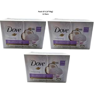 3 X Dove Relaxing Beauty Bar Soap 4 X 90g (12 Bars) 3 X Dove Relaxing Beauty Bar Soap 4 X 90g (12 Bars)