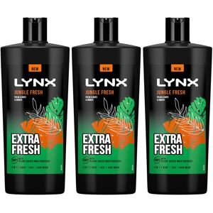 Lynx 3in1 Body, Face & Hair Wash Shower Gel 700ml, 3pk Lynx 3in1 Body, Face & Hair Wash Shower Gel 700ml, 3pk