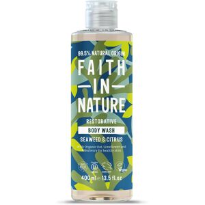 Faith In Nature Natural Seaweed and Citrus Body Wash, Restorative Shower Gel, Ve Faith In Nature Natural Seaweed and Citrus Body Wash, Restorative Shower Gel, Ve