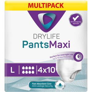 40x Drylife Maxi Incontinence Pants - Large 40x Drylife Maxi Incontinence Pants - Large