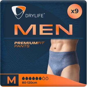 9x Drylife MEN Premium Fit Incontinence Pants - Medim 9x Drylife MEN Premium Fit Incontinence Pants - Medim