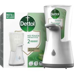 Dettol No Touch Soap Dispenser + 250ml Refill Aloe Vera Hand Wash Dettol No Touch Soap Dispenser + 250ml Refill Aloe Vera Hand Wash