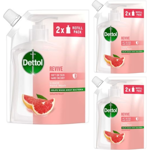 3 x 500ml Dettol No Touch Soft On Skin Grapefruit liquid Soap Refill Hand Wash 3 x 500ml Dettol No Touch Soft On Skin Grapefruit liquid Soap Refill Hand Wash