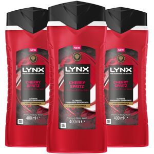 Lynx Cherry Spritz Body Wash for Men 12Hrs Freshness 3-Pack 400ml Each 64825073 Lynx Cherry Spritz Body Wash for Men 12Hrs Freshness 3-Pack 400ml Each 64825073