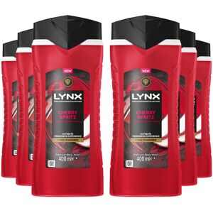 Lynx Cherry Spritz Body Wash with 12Hrs of Freshness for Men 400ml, 6 Pack Lynx Cherry Spritz Body Wash with 12Hrs of Freshness for Men 400ml, 6 Pack