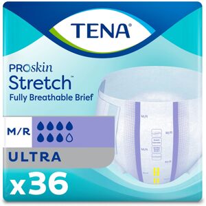 TENA Stretch Ultra Disposable Incontinence Briefs 36 Count (Pack of 2 TENA Stretch Ultra Disposable Incontinence Briefs 36 Count (Pack of 2