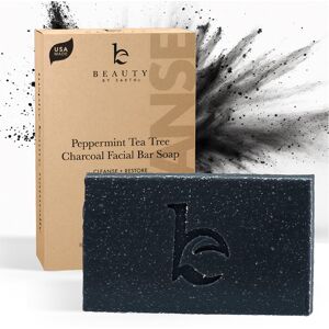 Beauty by Earth Charcoal Face Wash Bar Soap - Peppermint Tea Tree Soap Bar Facia Beauty by Earth Charcoal Face Wash Bar Soap - Peppermint Tea Tree Soap Bar Facia