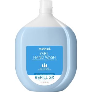 Method Gel Hand Soap Refill Sea Minerals Biodegradable Formula 34 Fl Oz Pack Method Gel Hand Soap Refill Sea Minerals Biodegradable Formula 34 Fl Oz Pack