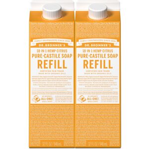 Dr Bronner's Dr. Bronner's Pure-Castile Liquid Soap Refill Citrus 32oz, Pack of 2 Dr Bronner's Dr. Bronner's Pure-Castile Liquid Soap Refill Citrus 32oz, Pack of 2