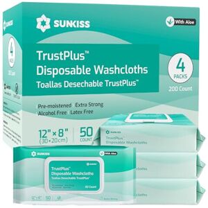 SUNKISS Trustplus Wet Wipes for Adult Extra Thick 8x12 Body Cleaning Wipes with SUNKISS Trustplus Wet Wipes for Adult Extra Thick 8x12 Body Cleaning Wipes with