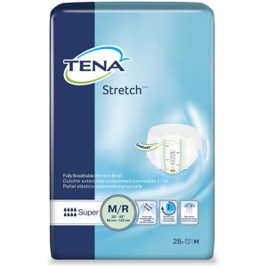 TENA Stretch Unisex Adult Incontinence Brief Super Medium Disposable Heavy Ab TENA Stretch Unisex Adult Incontinence Brief Super Medium Disposable Heavy Ab