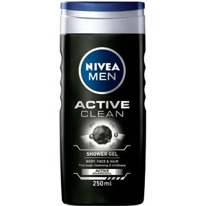 NIVEA Shower Gel 250 ml Men Active Clean (Pack of 5) NIVEA Shower Gel 250 ml Men Active Clean (Pack of 5)